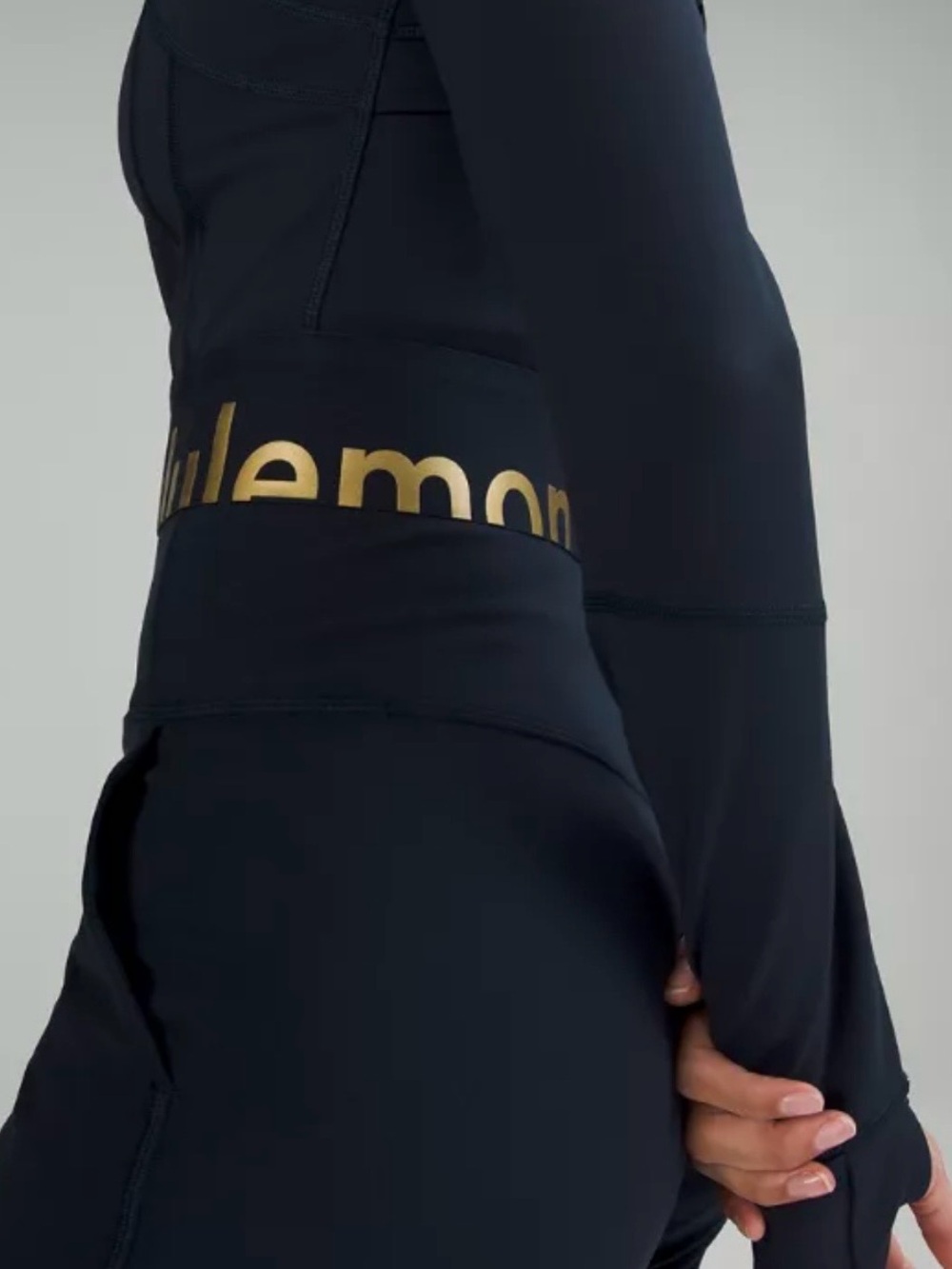 lululemon Define Cropped Jacket Black/Gold Everlux Size S - Picture 3 of 10